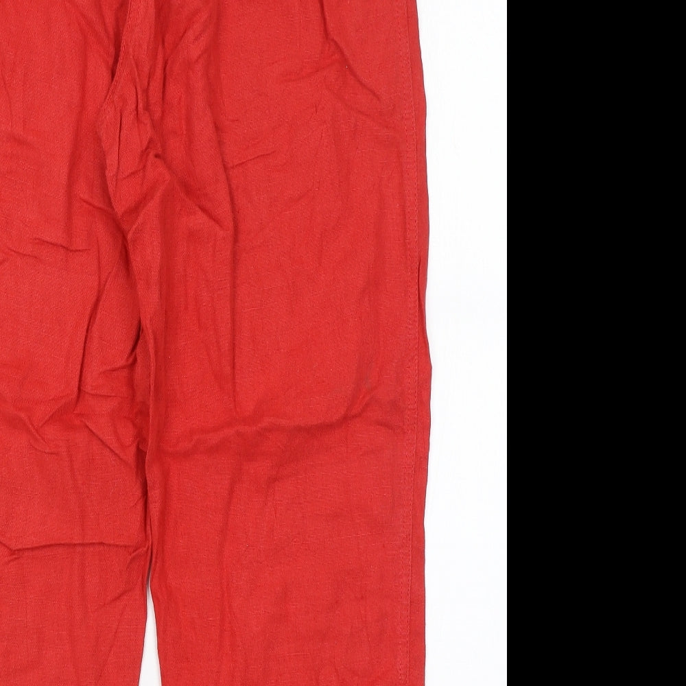 Mac Jeans Womens Red Trousers Size 16 L26 in