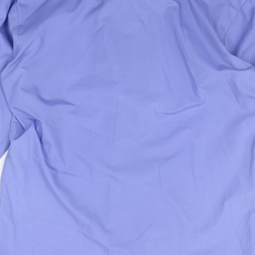 Premier Mens Blue Button-Up Size 15