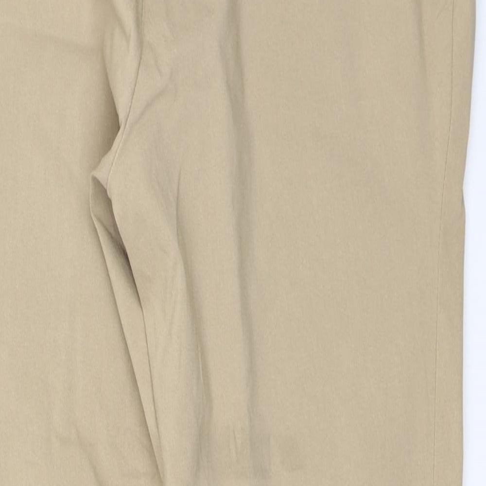 Zoe & Phoebe Womens Beige Rayon Capri Trousers Size 36 in L26 in