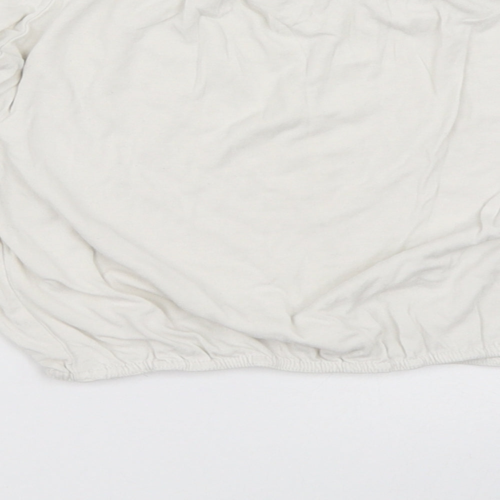 New Look Womens White Basic T-Shirt Size 6