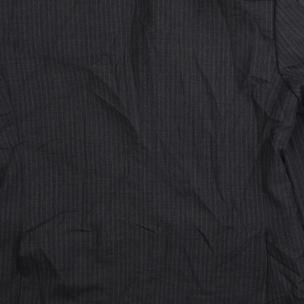 Marks & Spencer Mens Grey Striped Jacket Blazer Size 38