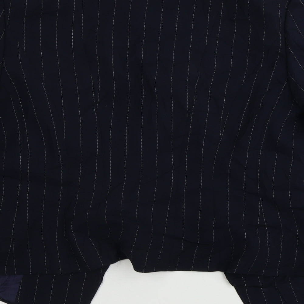 Javier Simorra Womens Blue Striped Jacket Blazer Size 10