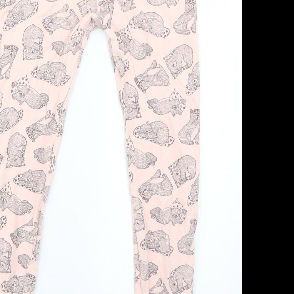 George Girls Pink Geometric Jegging Trousers Size 9-10 Years