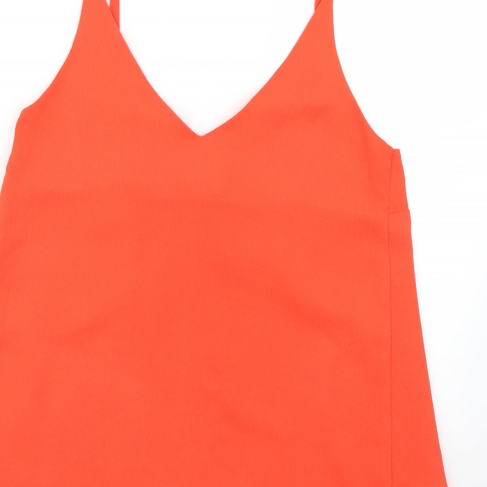 George Womens Orange Basic Blouse Size 8
