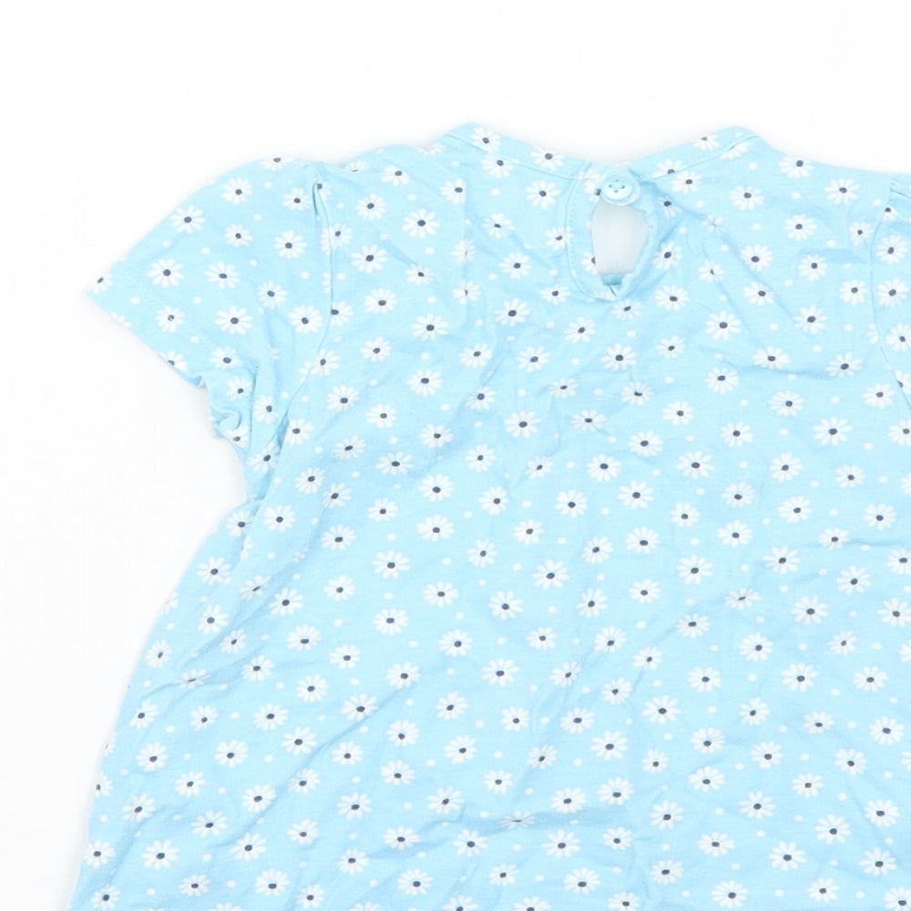 George Baby Blue Geometric Fit & Flare Size 9-12 Months