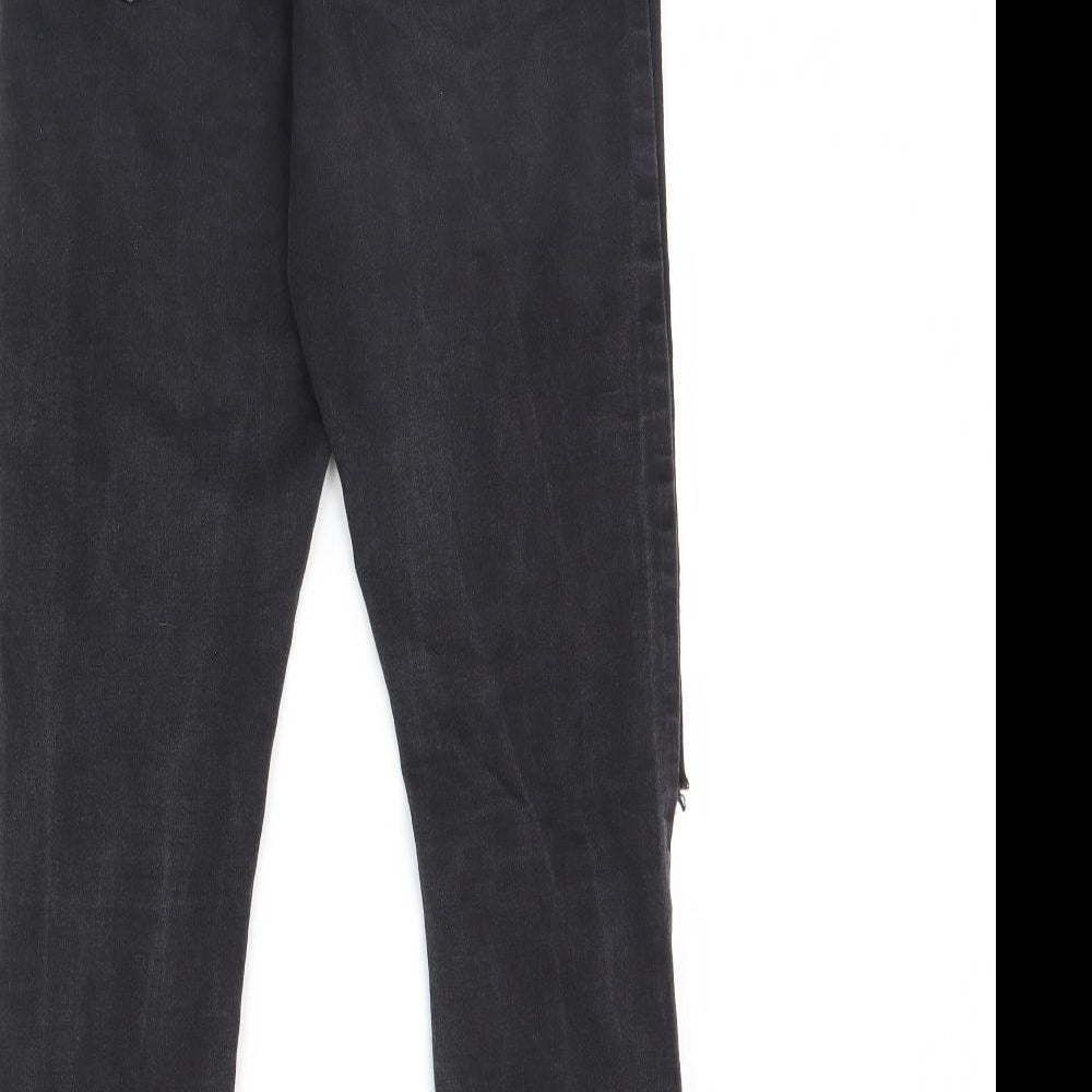 Denim & Co. Womens Black Denim Skinny Jeans Size 12 L28 in