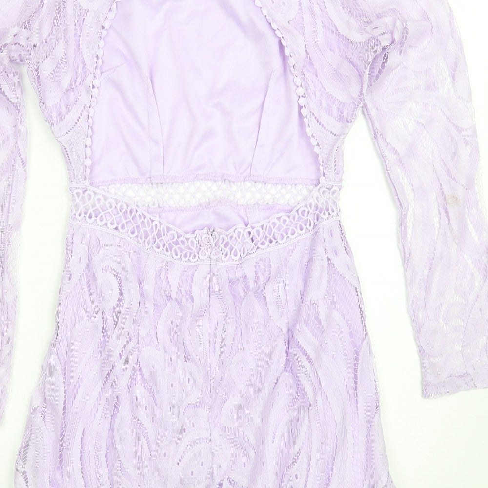 Love triangle Womens Purple A-Line Size 8