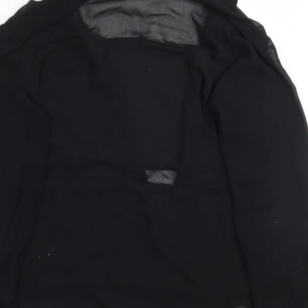 Topshop Womens Black Basic Button-Up Size 10