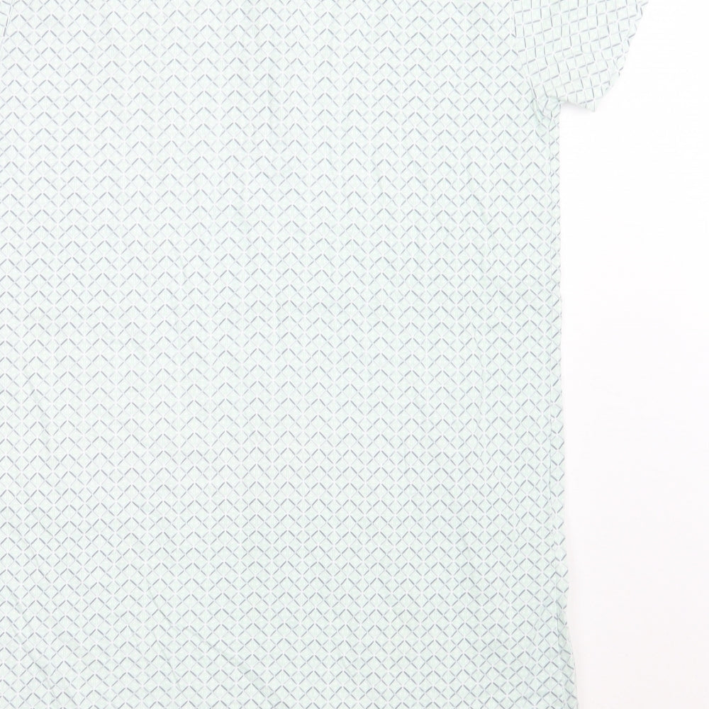 Primark Womens Green Geometric A-Line Size 8