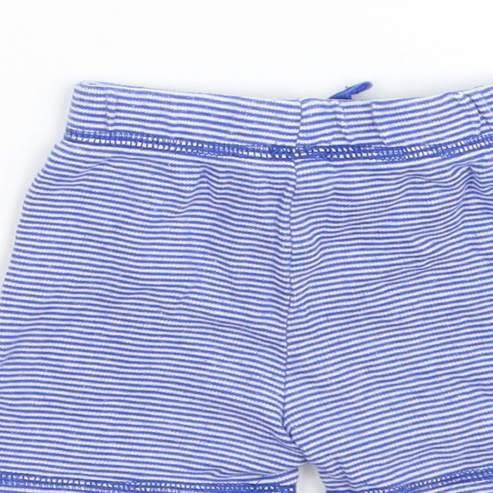 George Boys Blue Striped Cropped Trousers Size 3-6 Months