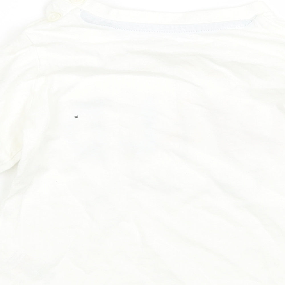 Matalan Girls White Basic T-Shirt Size 9-12 Months
