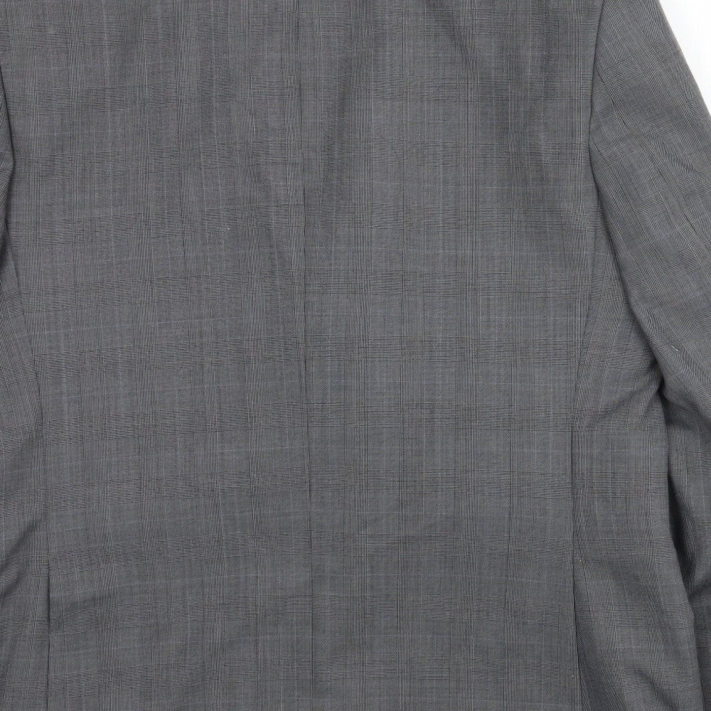 Marks & Spencer Mens Grey Check Jacket Suit Jacket Size 42