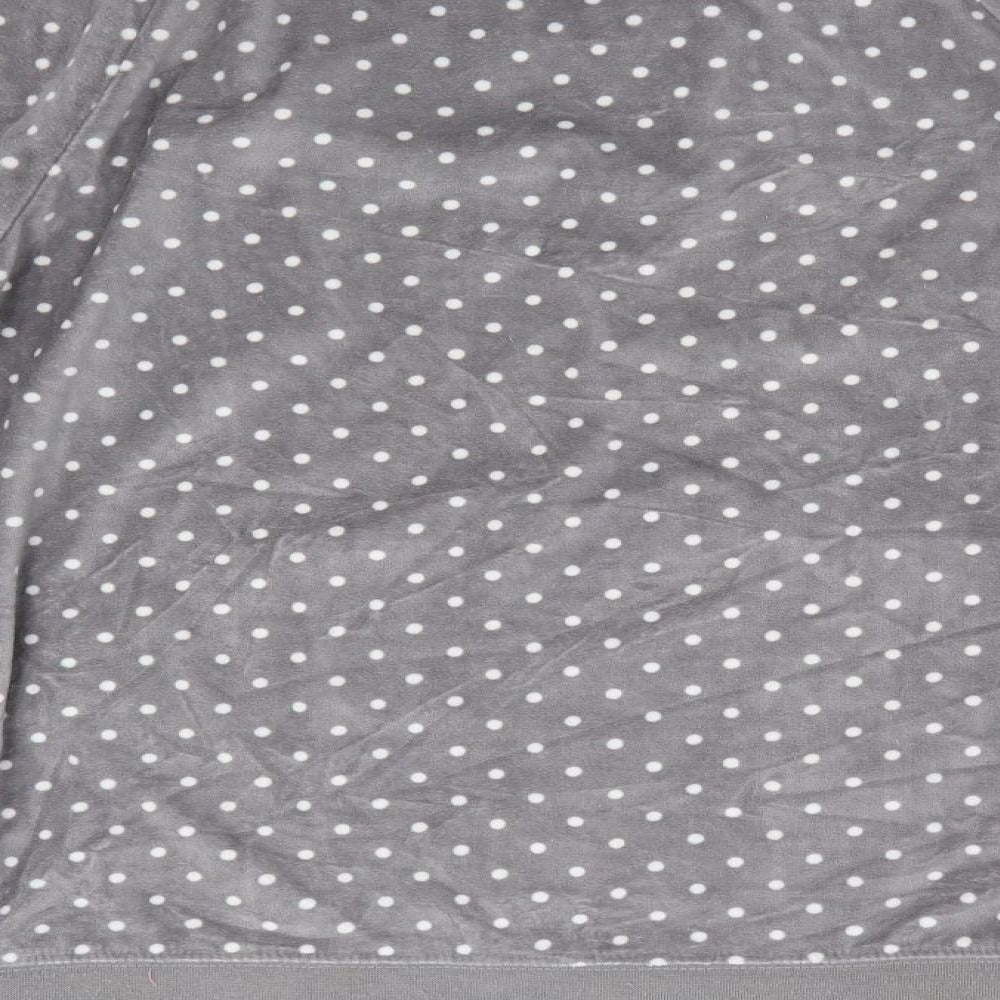 Peacocks Womens Grey Polka Dot Pyjama Top Size 10 - Bear Face