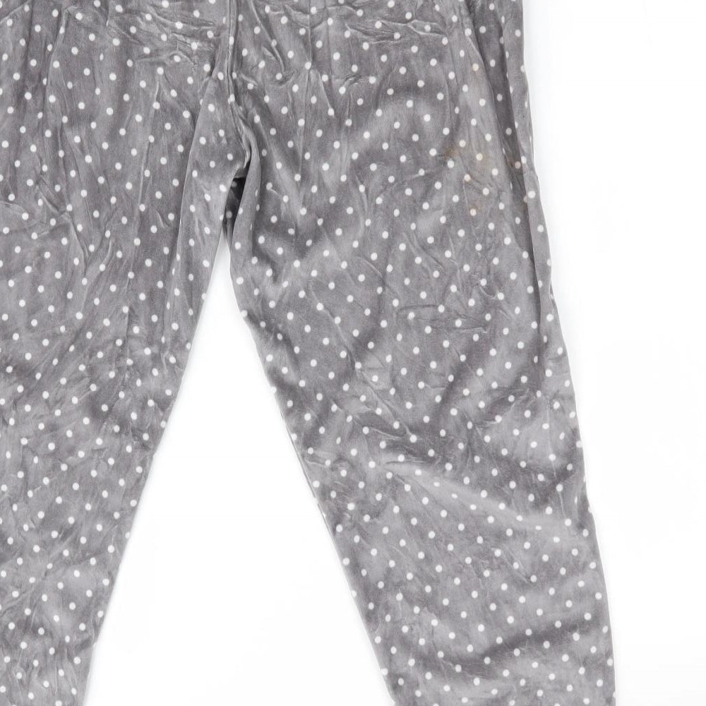 Peacocks Womens Grey Polka Dot Pyjama Pants Size 10