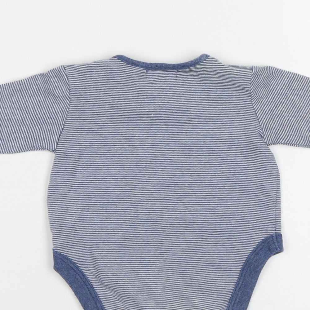 Next Baby Blue Striped Romper One-Piece Size 0-3 Months