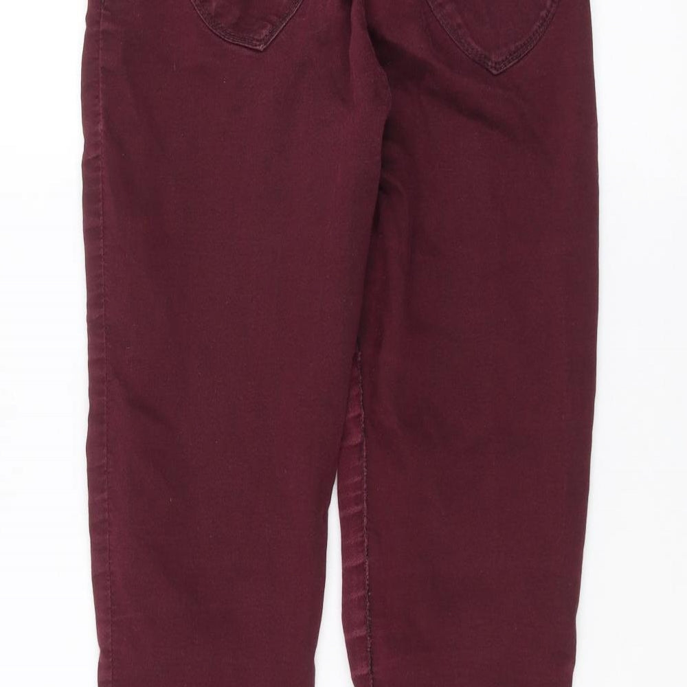 Dorothy Perkins Womens Red Skinny Jeans Size 10 L28 in