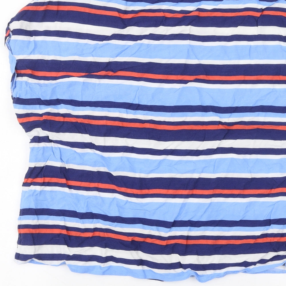 Atmosphere Womens Blue Striped Basic T-Shirt Size 14