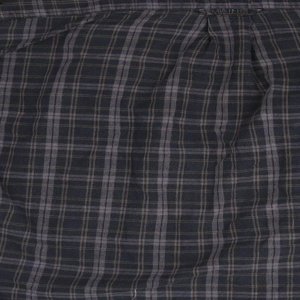Maine Mens Multicoloured Check Button-Up Size M