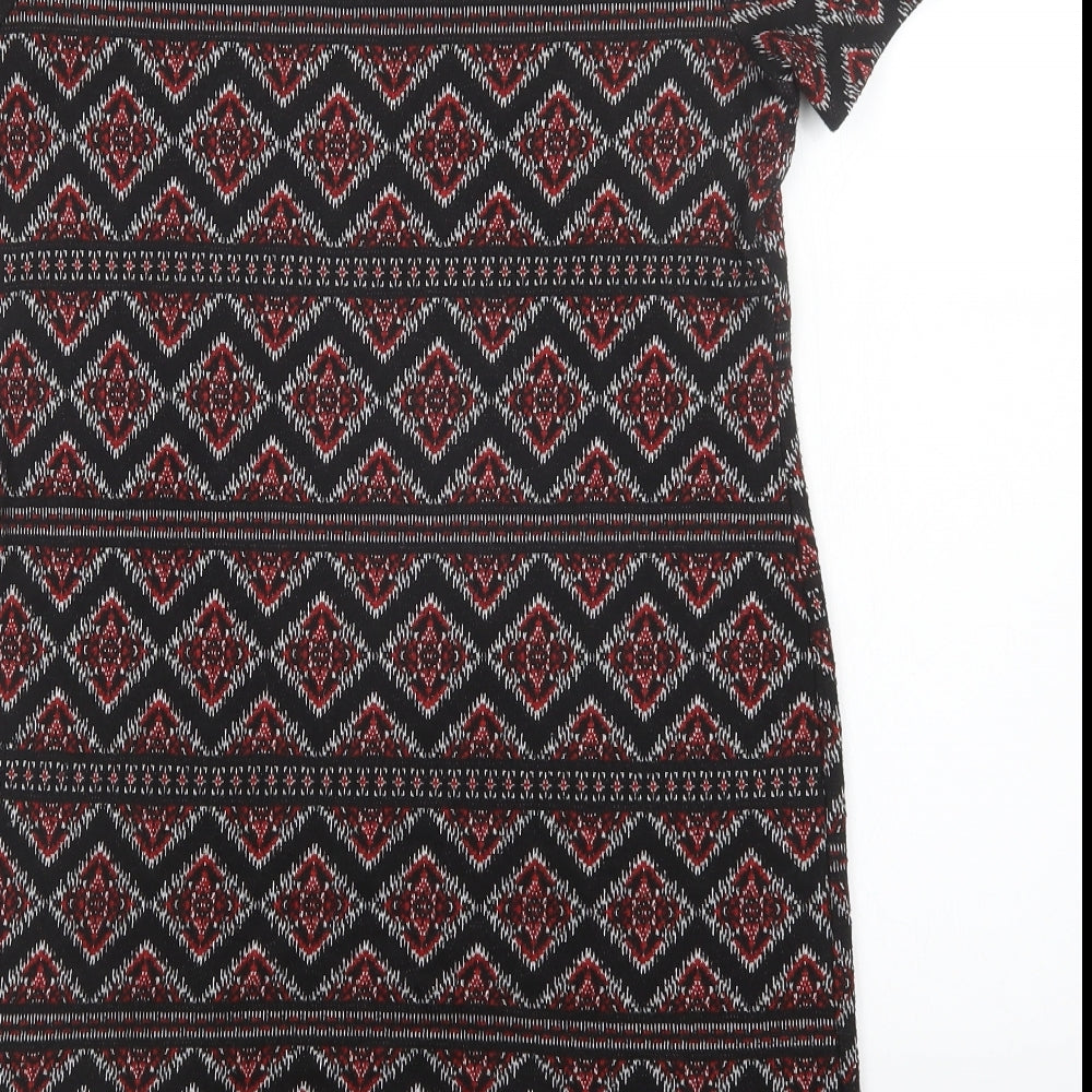 New Look Womens Multicoloured Argyle/Diamond Sheath Size 10