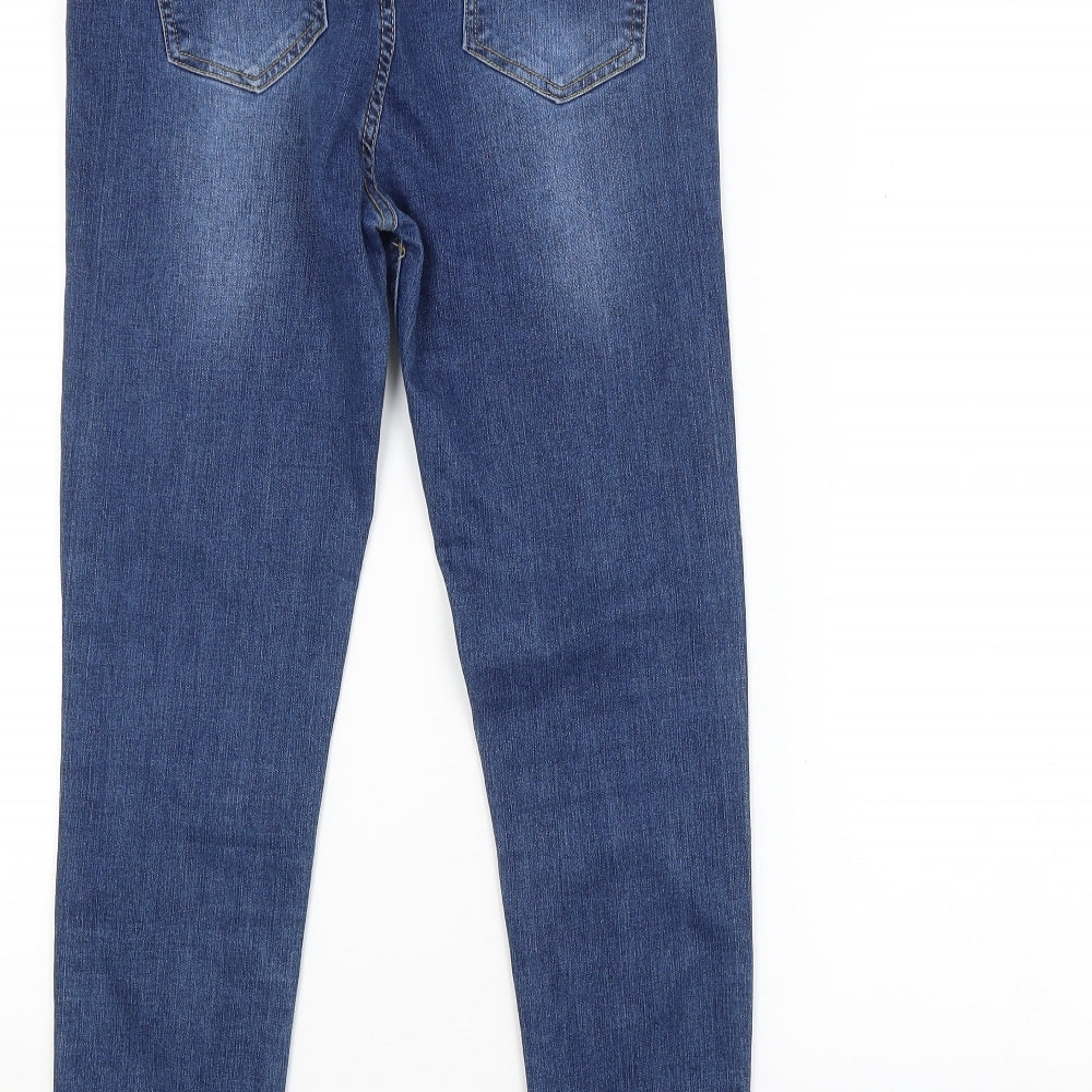 CHIC BONBON Womens Black Straight Jeans Size 12 L26 in