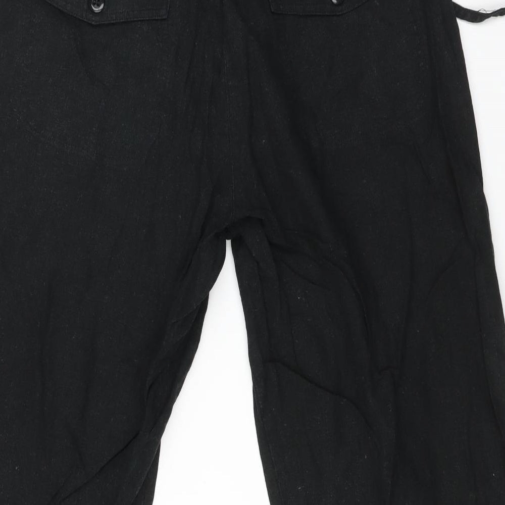 ethel Austin Womens Black Trousers Size 12 L21 in