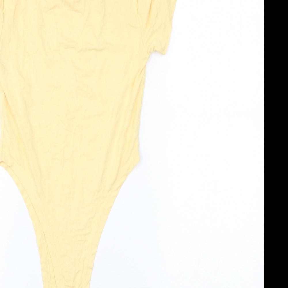 Select Womens Yellow Bodysuit One-Piece Size S