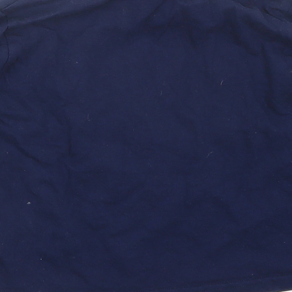 Preworn Girls Blue Geometric Top Pyjama Top Size 3-4 Years - Christmas
