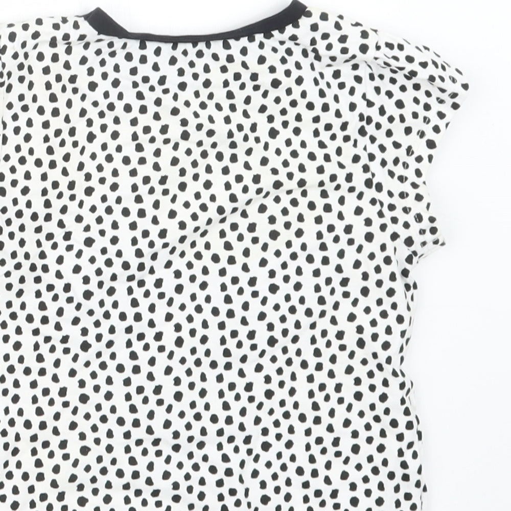 George Girls Black Animal Print Top Pyjama Top Size 2-3 Years