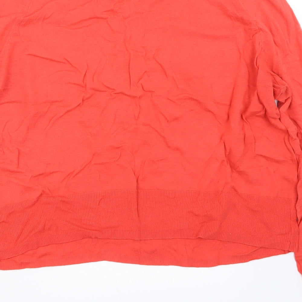 Topshop Womens Red Knit Pullover Jumper Size 12