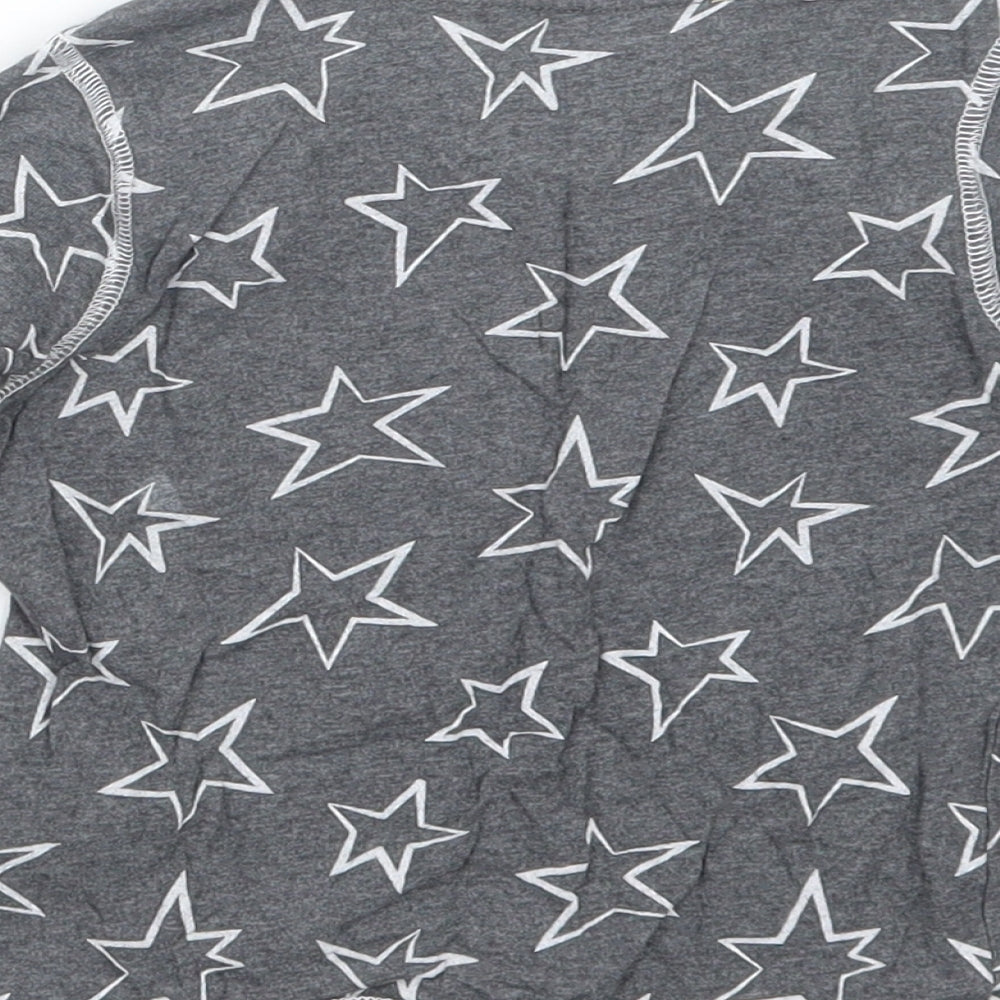 TU Girls Grey Geometric Top Pyjama Top Size 3-4 Years