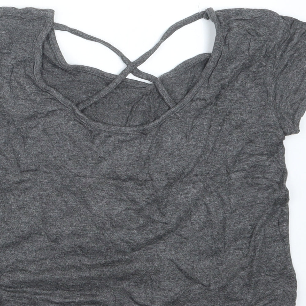 Young Dimension Girls Grey Basic T-Shirt Size 8-9 Years