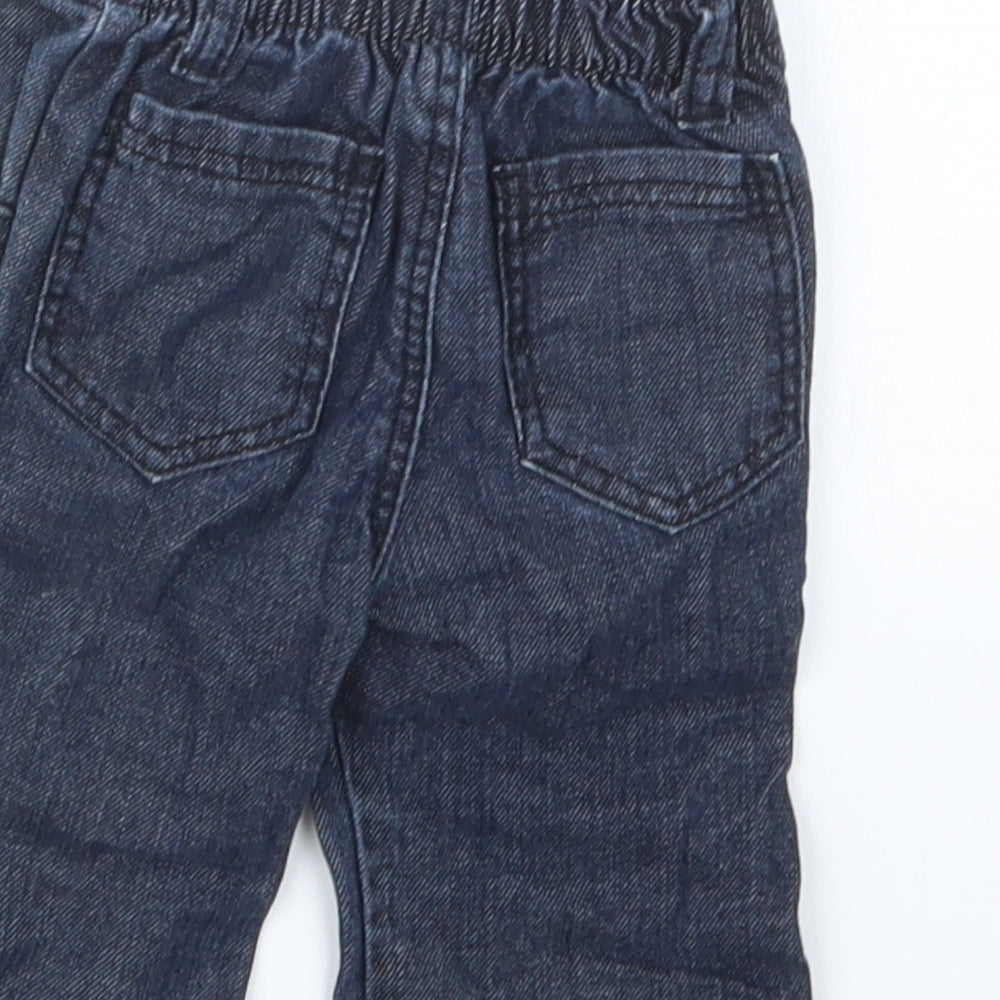 Mothercare Boys Blue Denim Cargo Jeans Size 0-3 Months