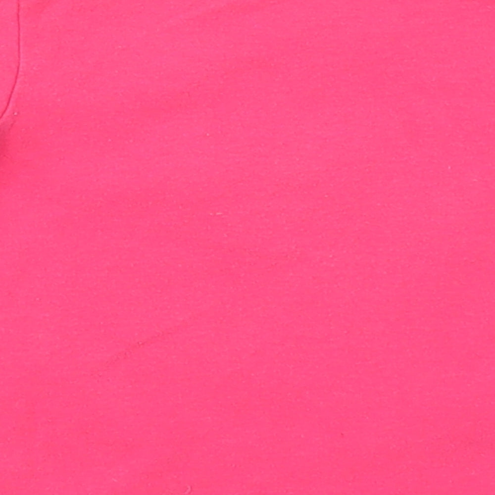 M&Co Girls Pink Basic T-Shirt Size 6-9 Months - Birds Flowers