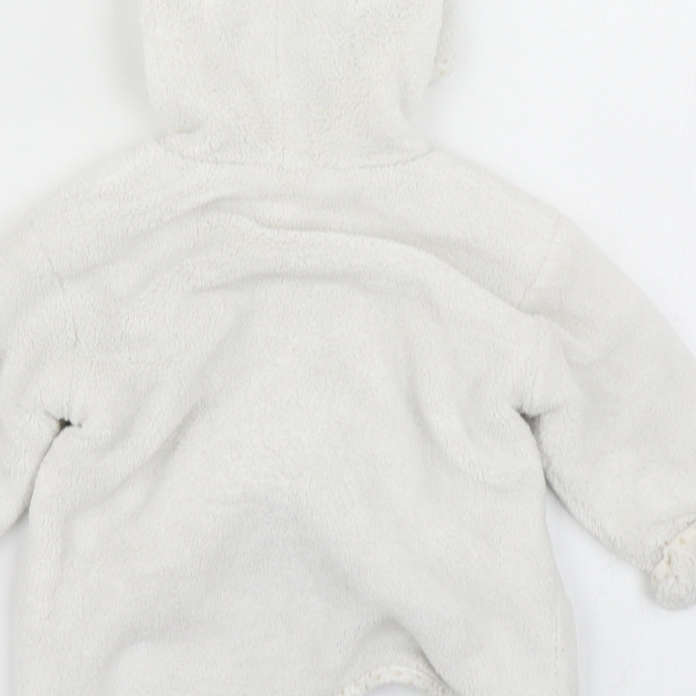 Baby Baby White Solid Kaftan Robe Size 6-9 Months