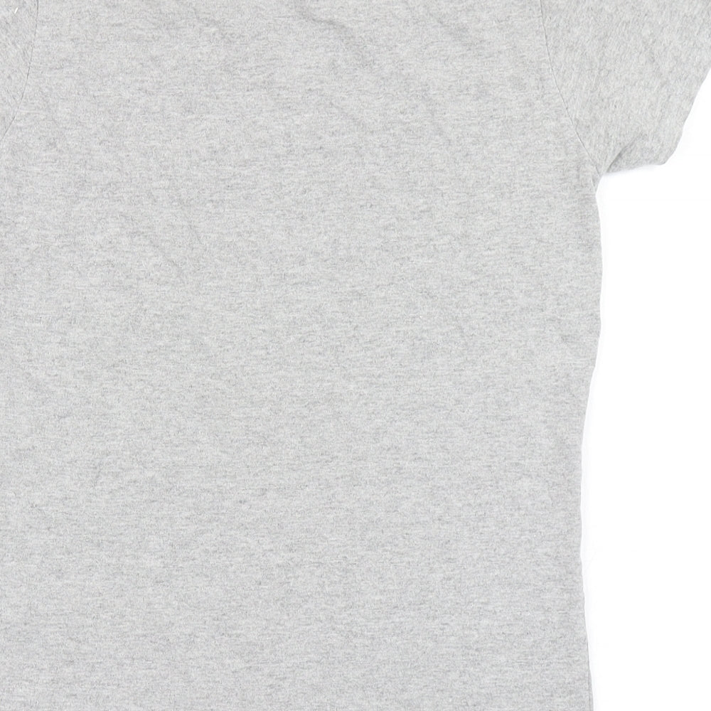 Gildan Womens Grey Basic T-Shirt Size S - Christmas llama t shirt
