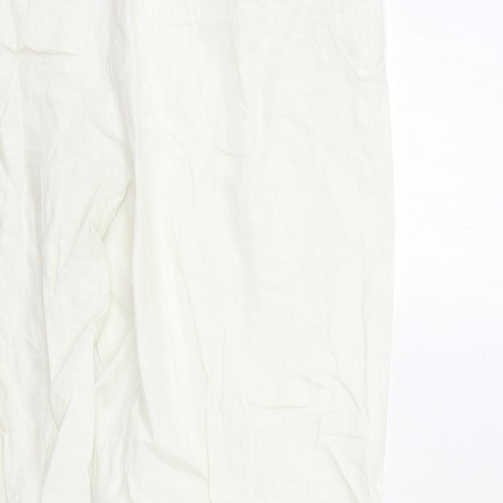 HABALDA Womens White Trousers Size XL L30 in