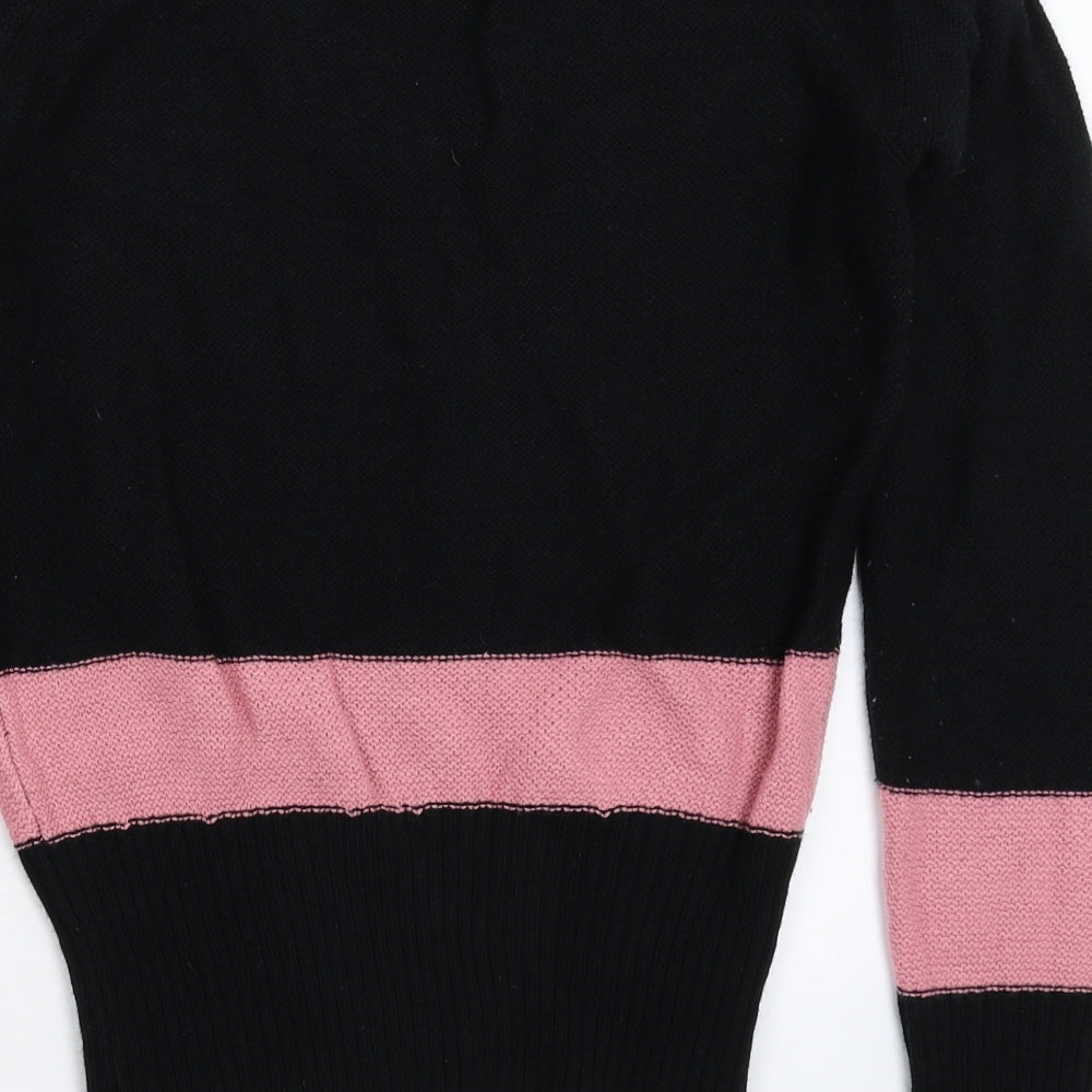 Lee Womens Black Knit Pullover Jumper Size M