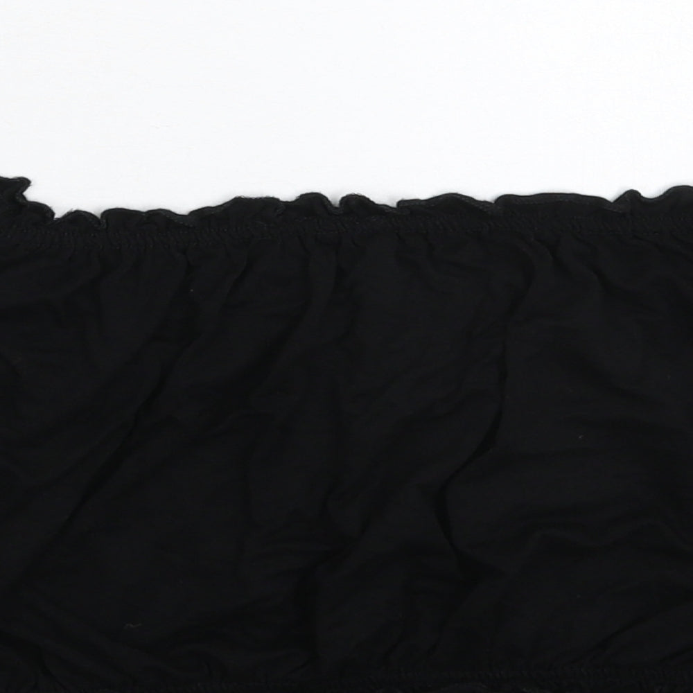 Divided Womens Black Cropped T-Shirt Size M