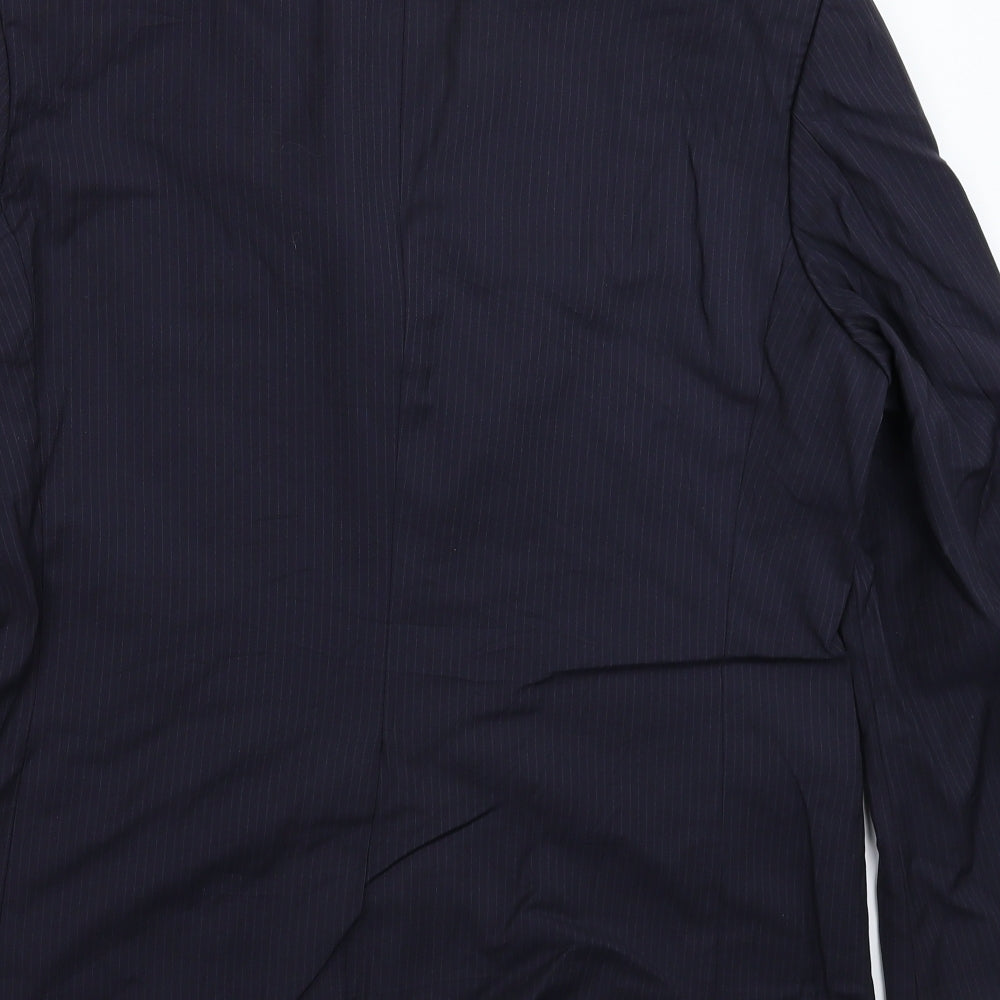 Marks & Spencer Mens Blue Striped Jacket Suit Jacket Size 42