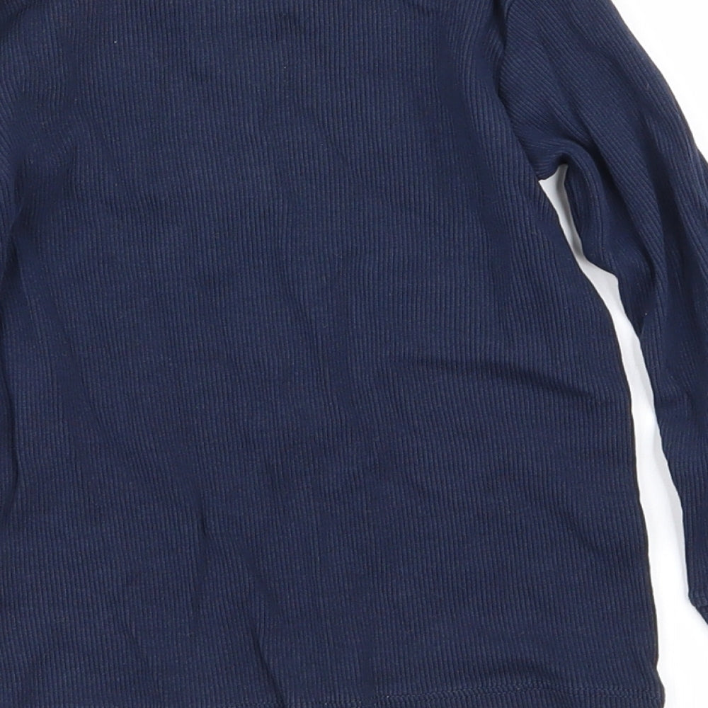 Lindex Girls Blue Basic T-Shirt Size 18-24 Months