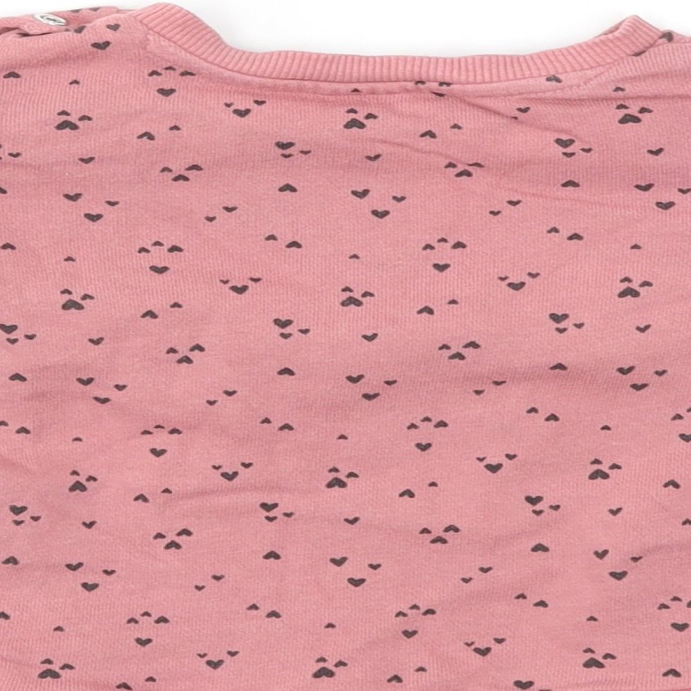 H&M Girls Pink Pullover Jumper Size 9-12 Months