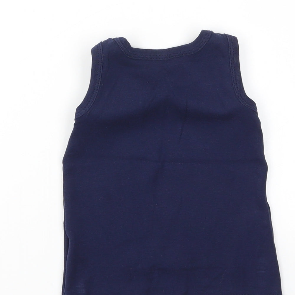 Marks & Spencer Girls Blue Basic T-Shirt Size 2-3 Years