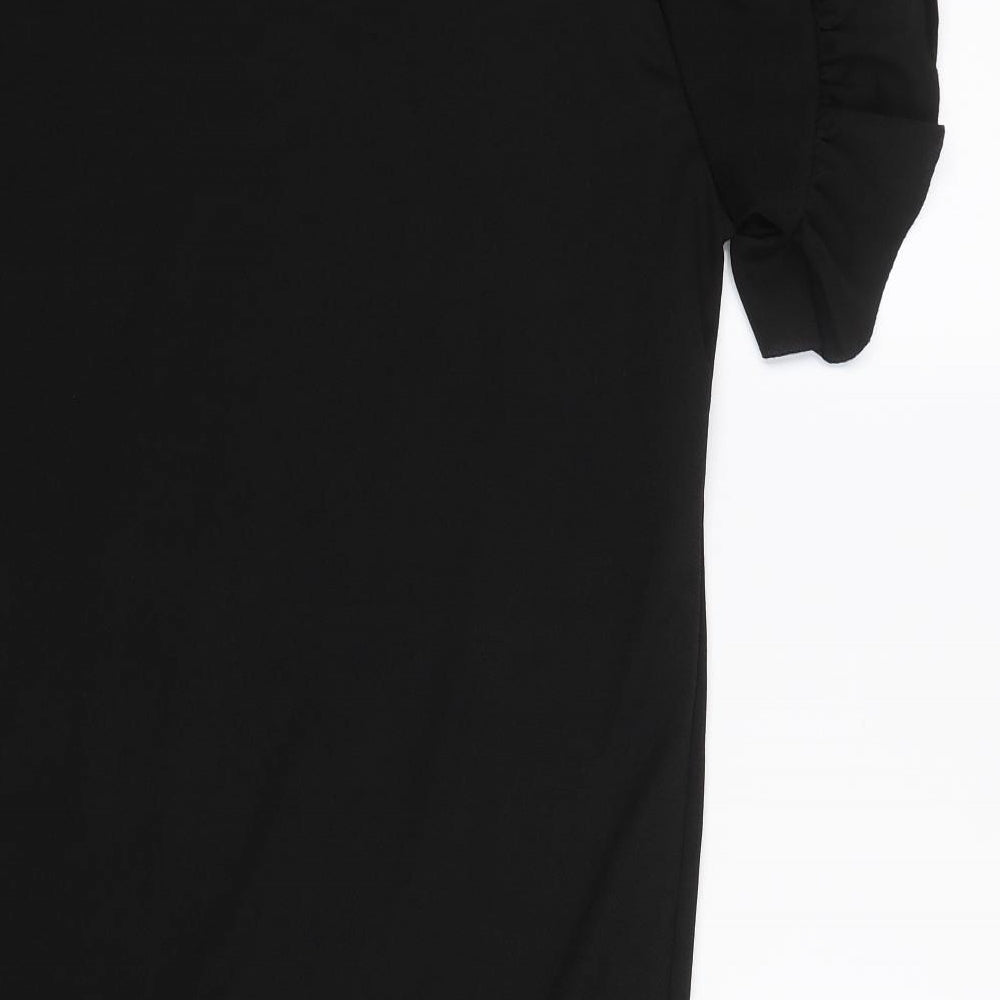 I SAW IT FIRST Womens Black T-Shirt Dress Size 8
