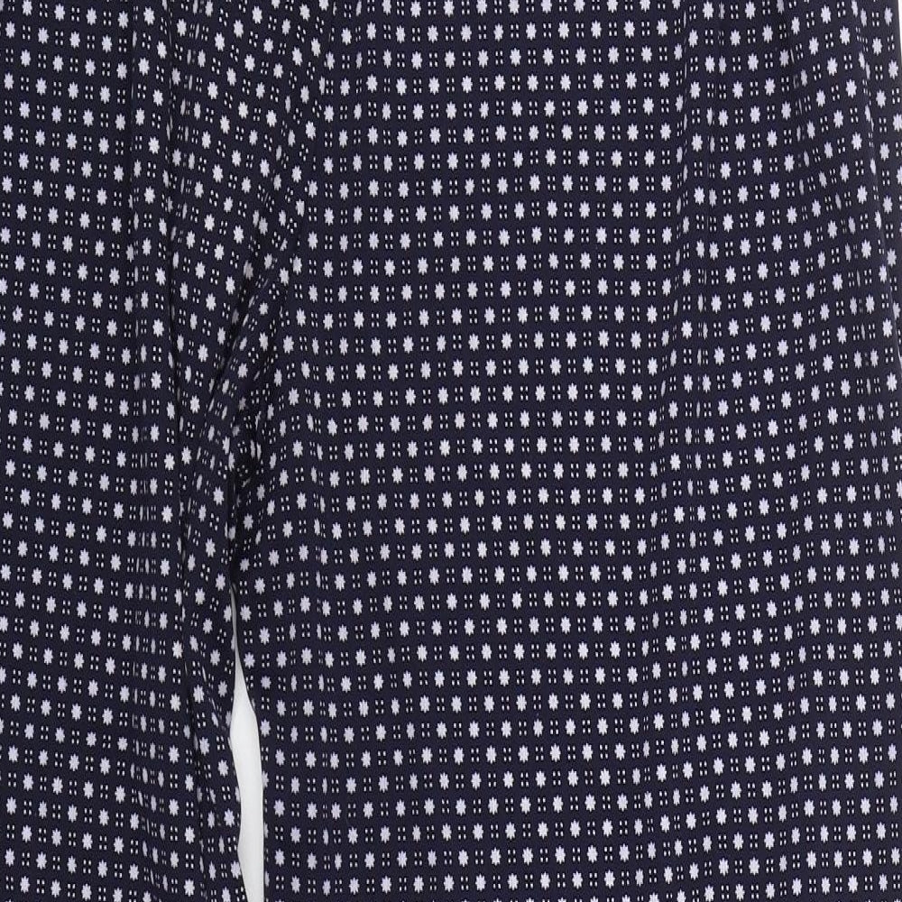 Bonmarché Mode Womens Blue Polka Dot Capri Trousers Size 2XL L25 in