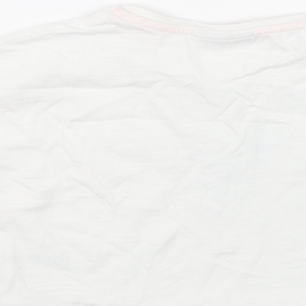 Matalan Girls White Basic T-Shirt Size 7 Years