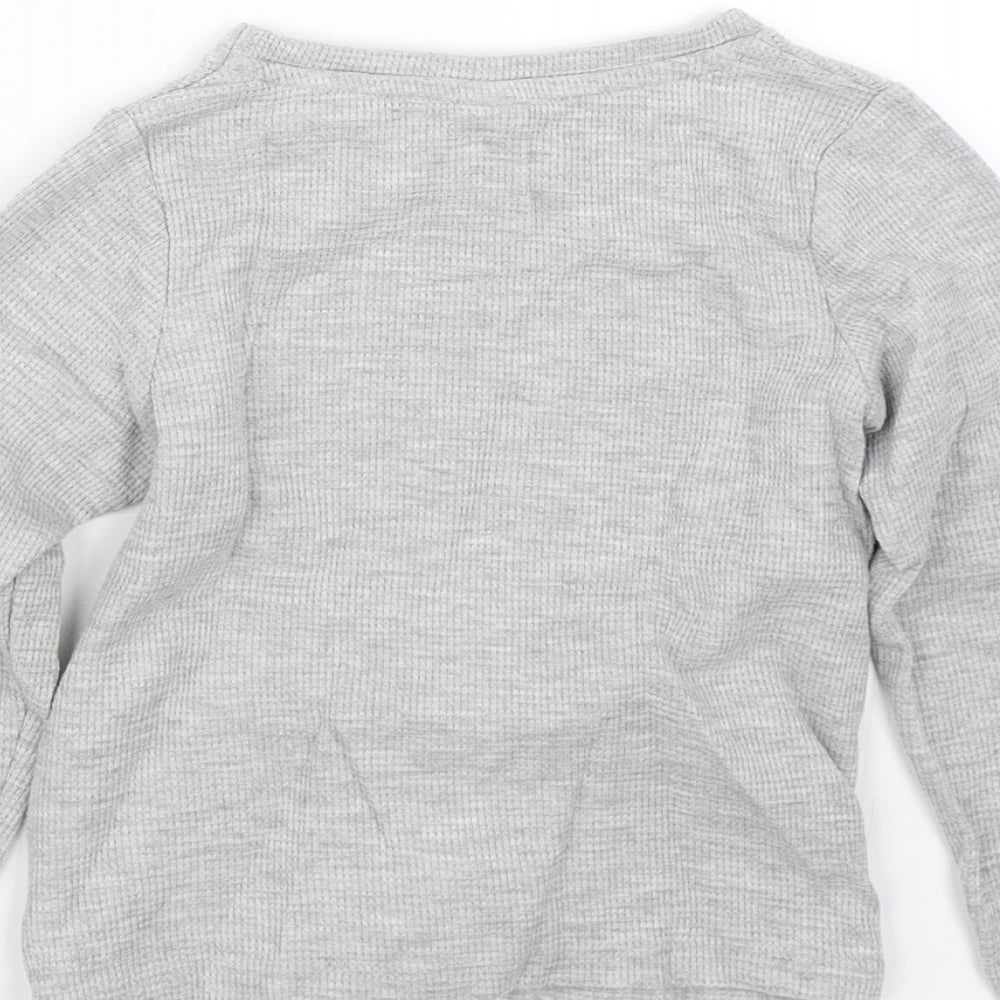 TU Girls Grey Basic T-Shirt Size 7 Years