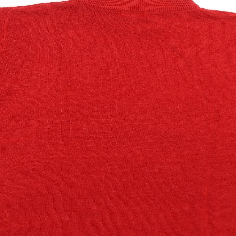 Berketex Womens Red Knit Pullover Jumper Size 20