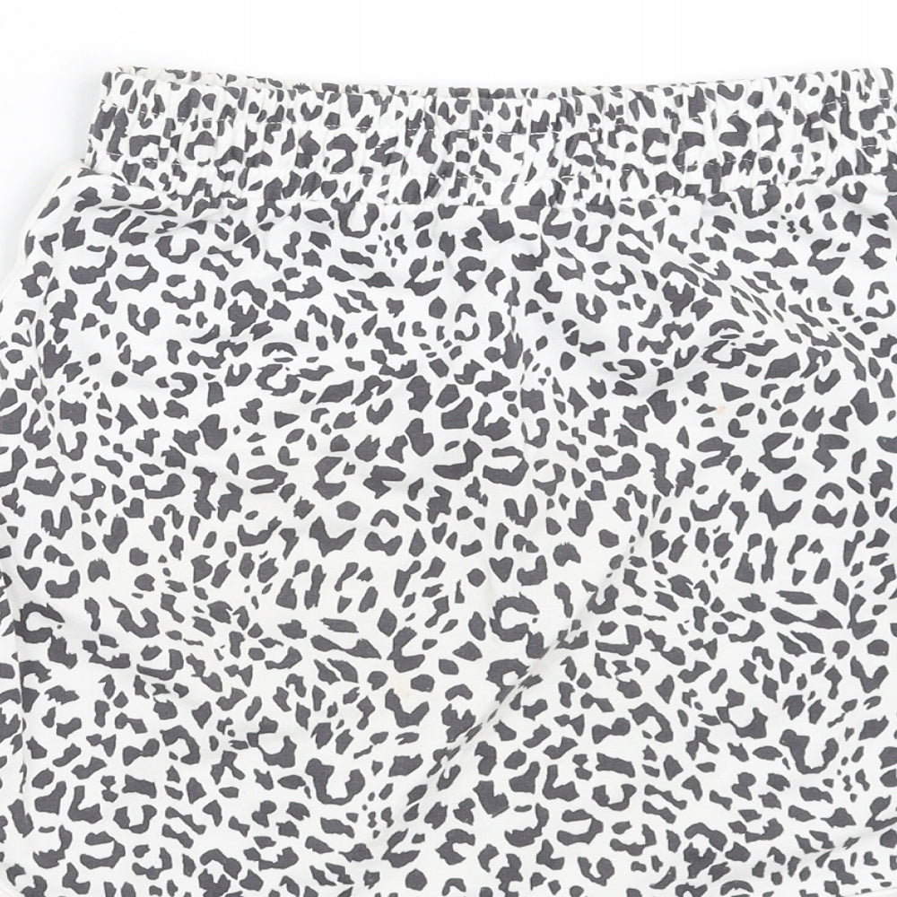 George Girls White Animal Print Straight & Pencil Skirt Size 8-9 Years