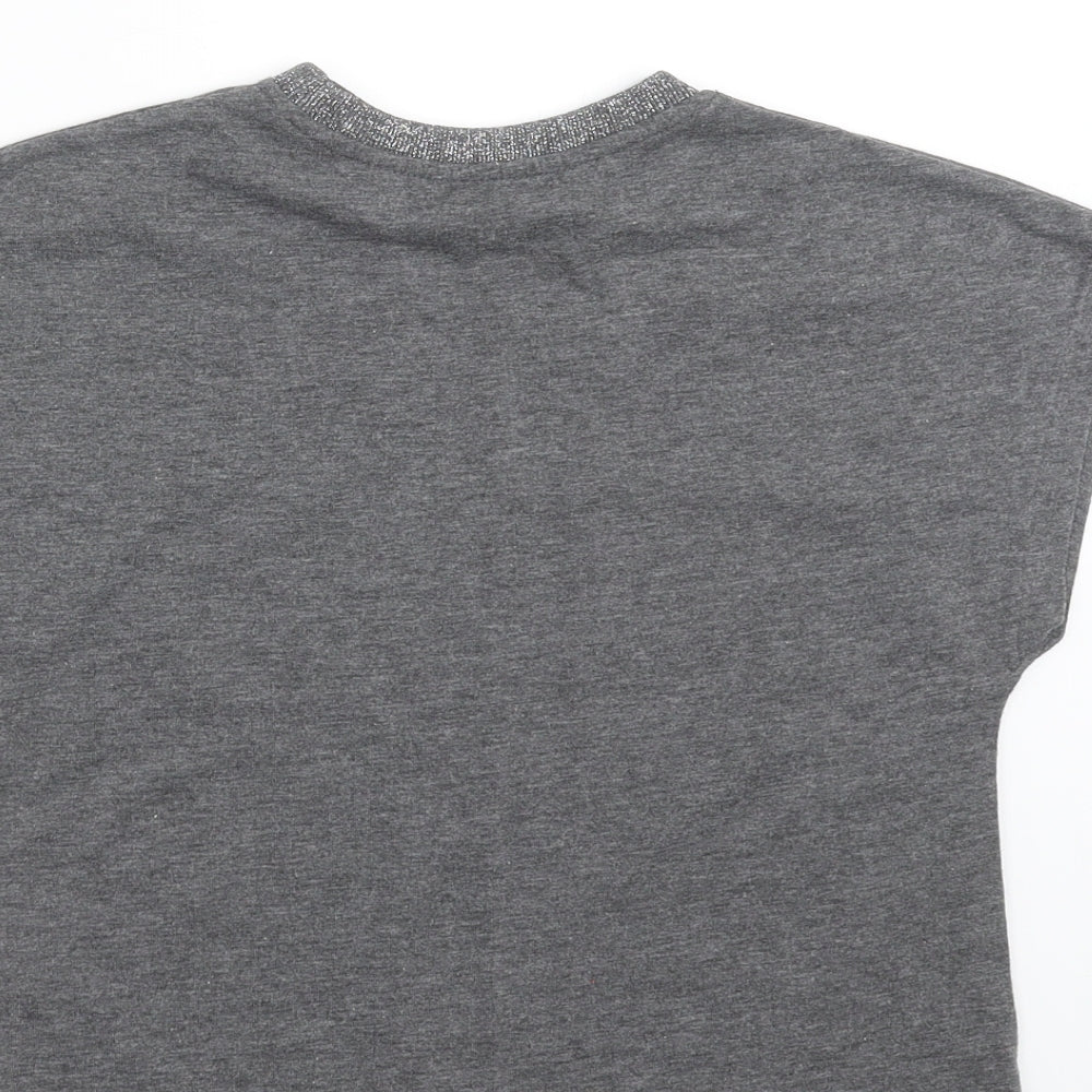 outfit kids Girls Grey Basic T-Shirt Size 5 Years - rock & pearl