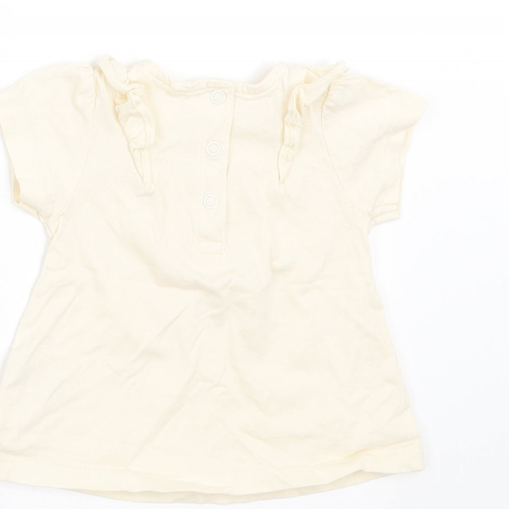 TU Baby Ivory Basic T-Shirt Size 3-6 Months - TINY & HAPPY